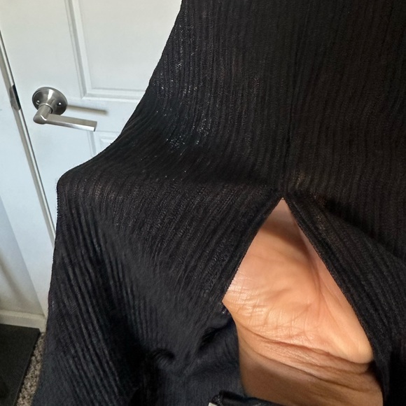 Black Pleated Rustic Evening Trouser - Picture 5 of 10